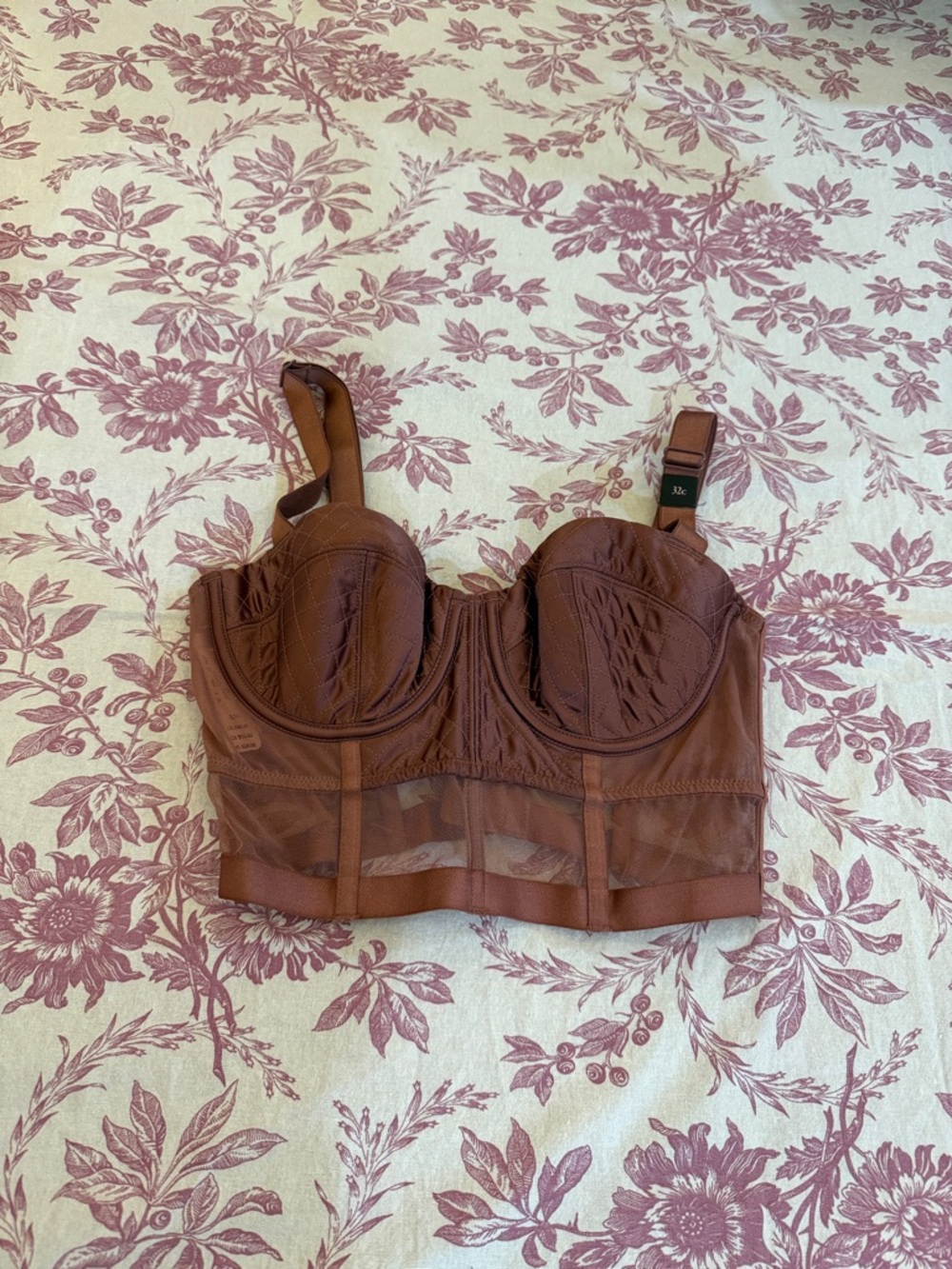 NWT Victoria secret Mauve Underwire Bustier corset bra/ lingerie Top 32c
